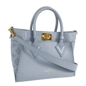 Louis Vuitton On My Side PM Mahina Leather Handbag Blue